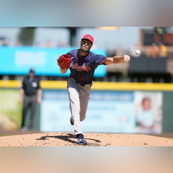 Nike Atlanta Braves Chris Sale #51 Navy Jersey MLB Baseball Men’s Sz: M - Picture 2 of 6